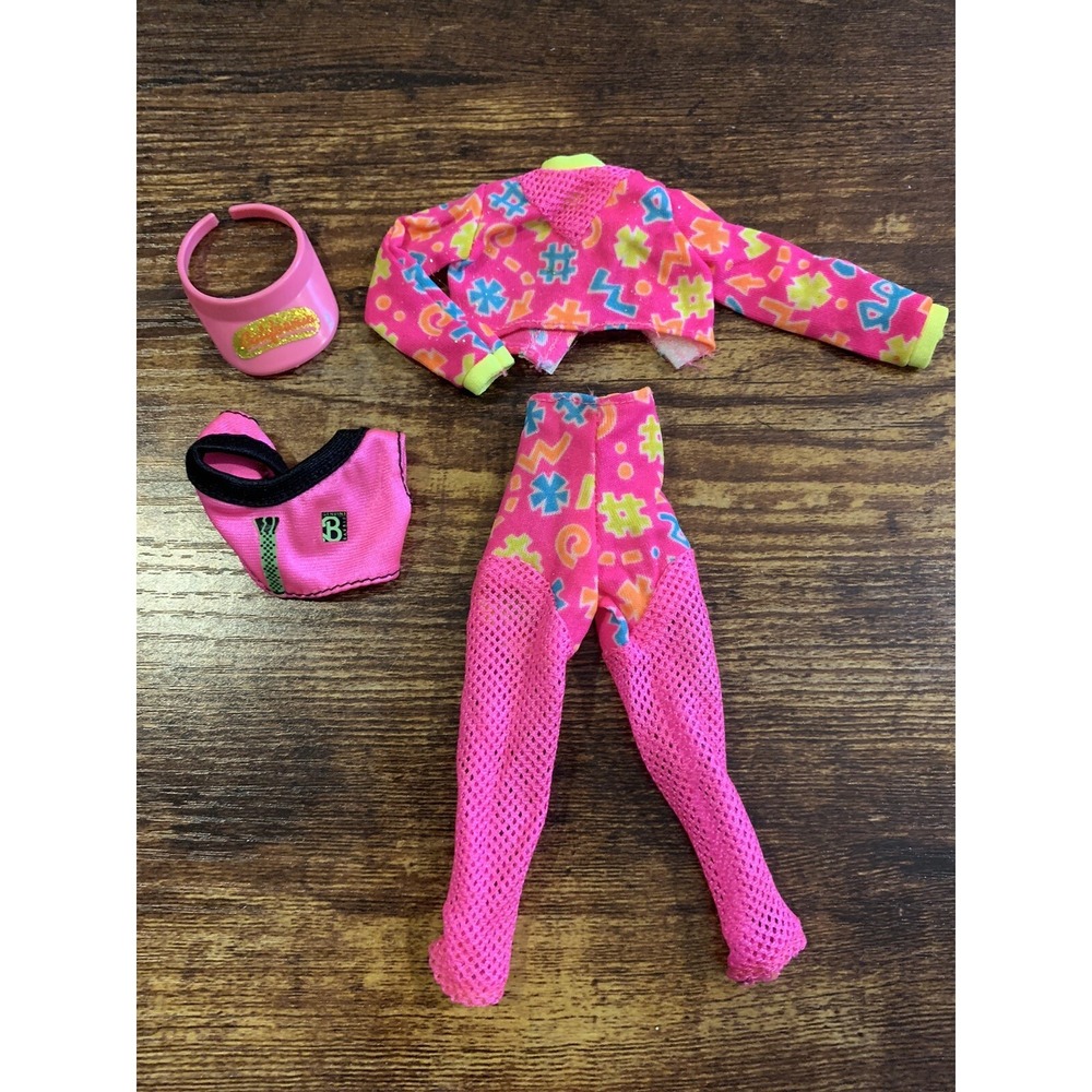 Workin' Out Barbie Outfit Top Pants Hat 1996 Vintage clothes